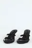 Dainty Bow Detail Kitten Heel Sandal - Black sold by Edgars