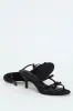 Dainty Bow Detail Kitten Heel Sandal - Black sold by Edgars