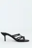 Dainty Bow Detail Kitten Heel Sandal - Black sold by Edgars