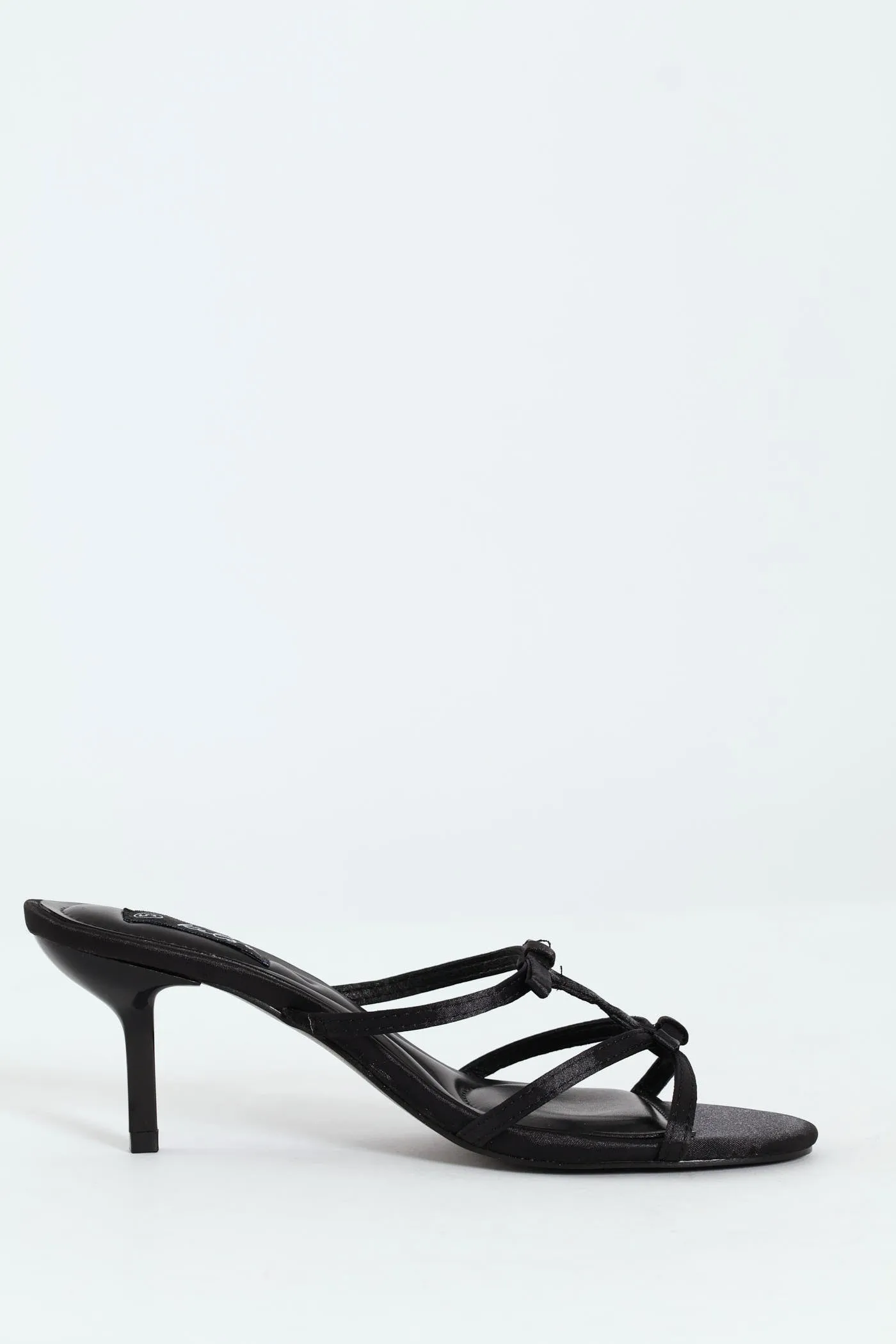 Dainty Bow Detail Kitten Heel Sandal - Black sold by Edgars product image thumbnail 3