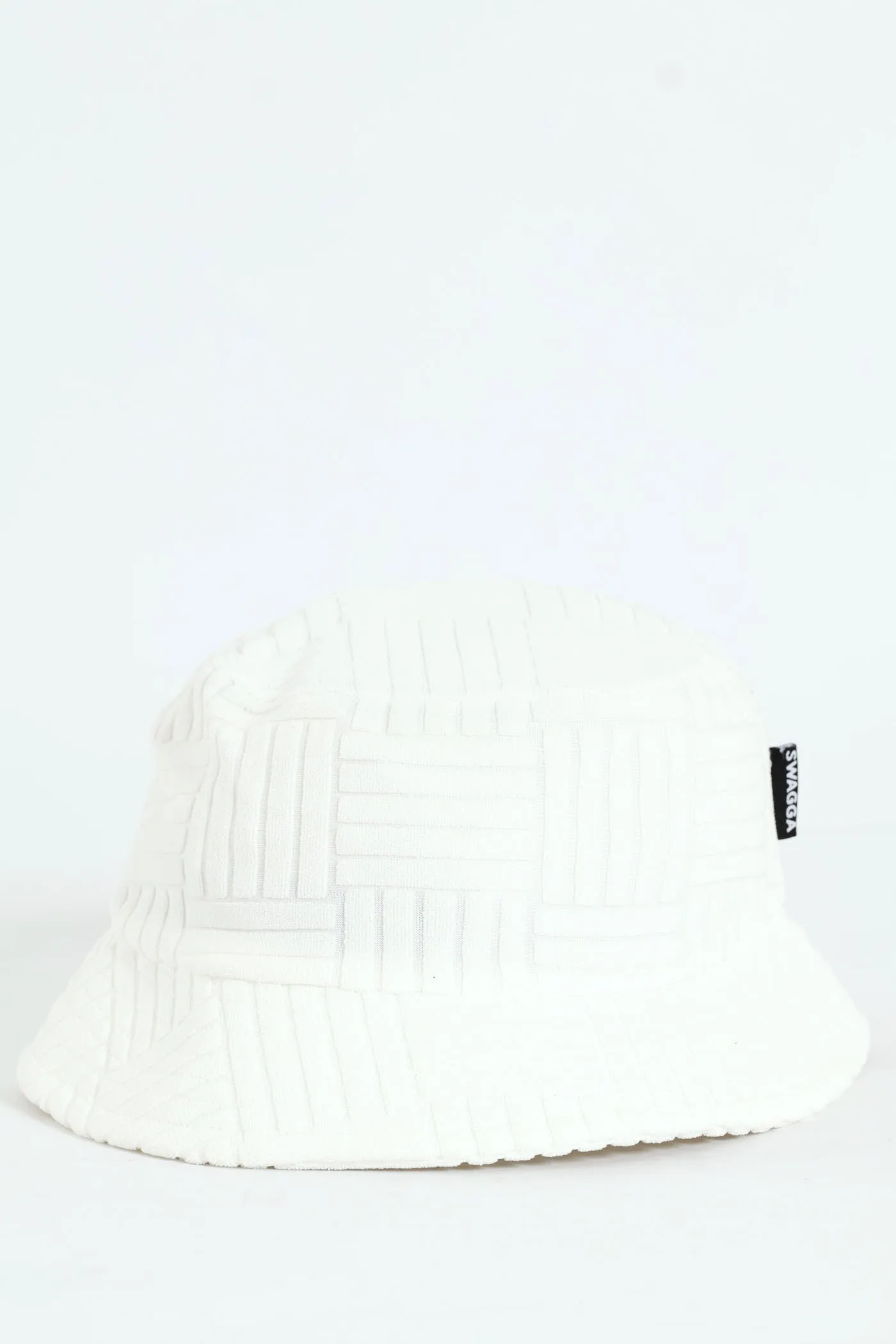 Square Design Bucket Hat - White sold by Edgars