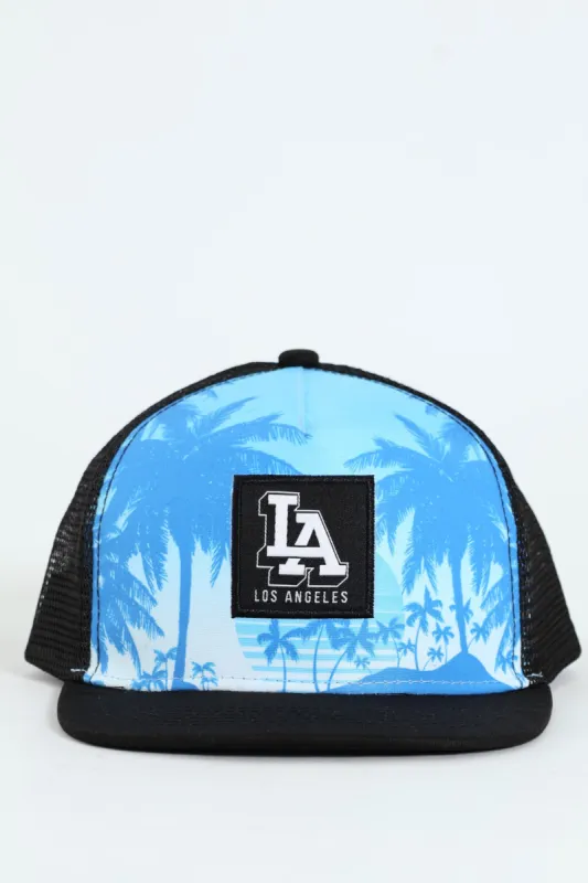 Boys LA Street Palm Cap - Blue sold by Edgars