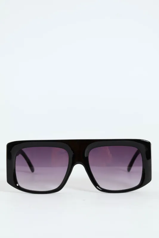Chunky Aviator Sunglasses - Black made by Edgars
