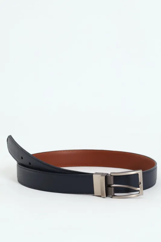 Reversible Belt - Navy/Brown sold by Edgars