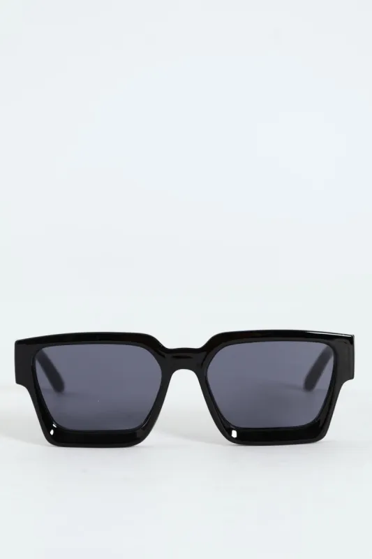 Chunky Angular Wayfarer Sunglasses - Black sold by Edgars 