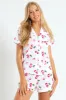 Cherry Hearts Button Through & Knit Short Set - White sold by Edgars