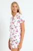 Cherry Hearts Button Through & Knit Short Set - White sold by Edgars