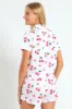 Cherry Hearts Button Through & Knit Short Set - White sold by Edgars