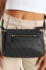 Noelle Logo Top Zip Triple Compartment Crossbody Bag - Charcoal sold by Edgars