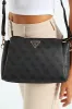 Noelle Logo Top Zip Triple Compartment Crossbody Bag - Charcoal sold by Edgars