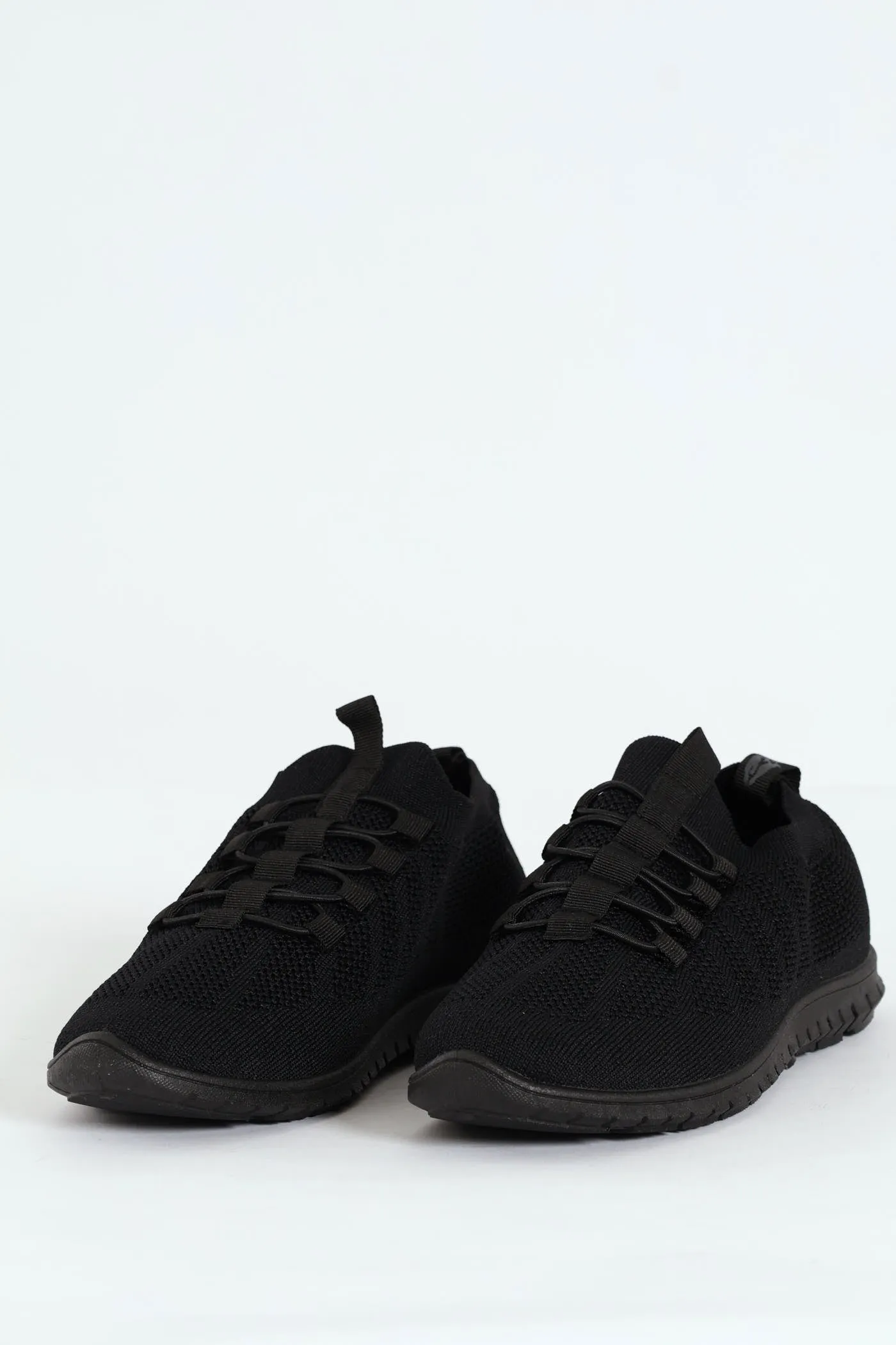 Soft Nansia Knit Lace Up Sneaker - Black sold by Edgars