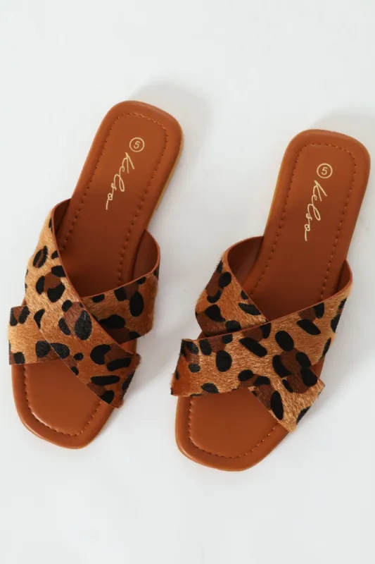 Crosstrap Pony Hair Mule Sandal - Multi made by Edgars