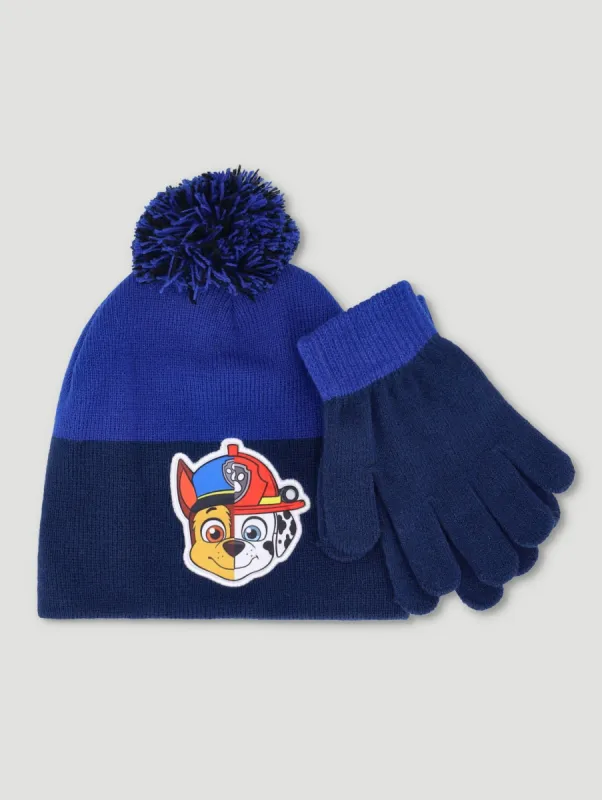 Pre-Boys 2 Pack Paw Patrol Beanie & Glove Set - Blue sold by Edgars