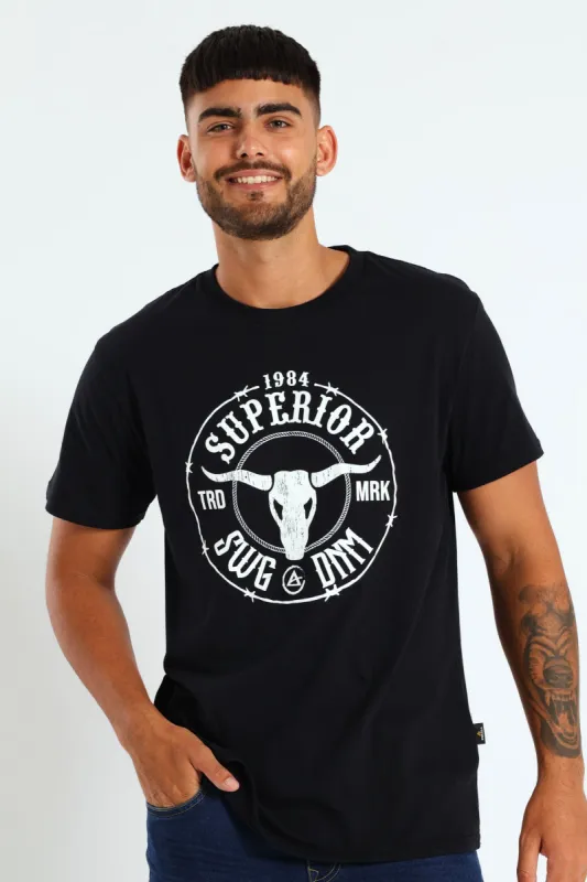 Basic Print T-Shirt - Black sold by Edgars