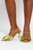 Pointed Big Bow Detail Stiletto Heel - Chartreuse sold by Edgars