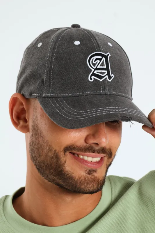 Cotton Washed A Cap - Black sold by Edgars