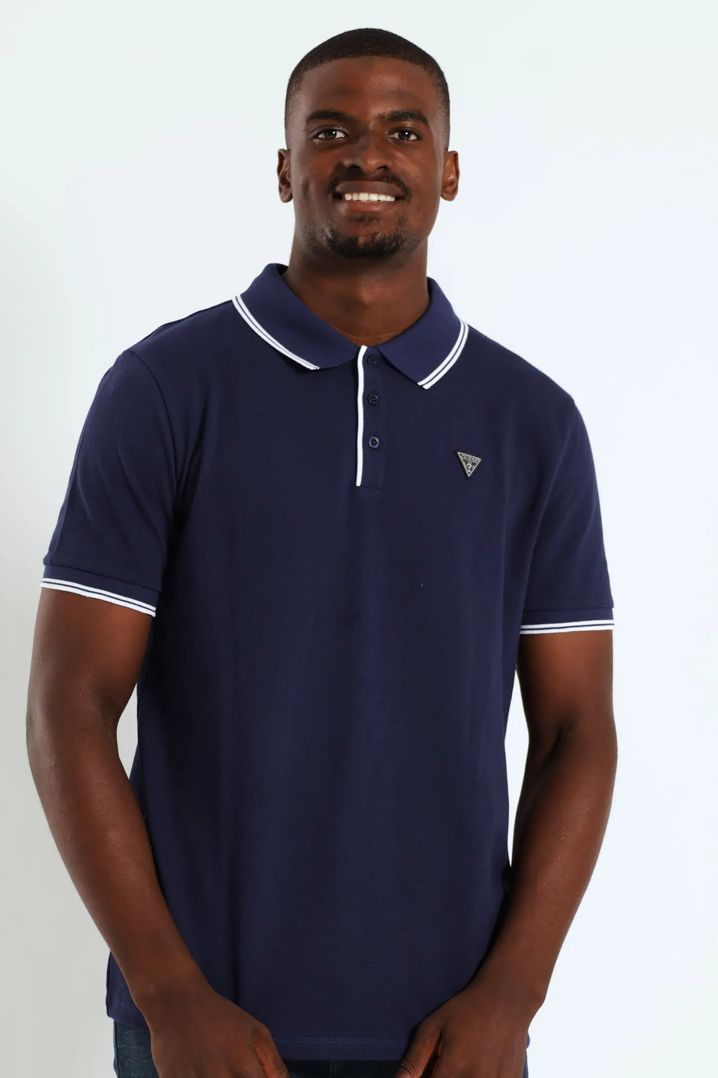 Tipped Polo Golfer - Navy sold by Edgars