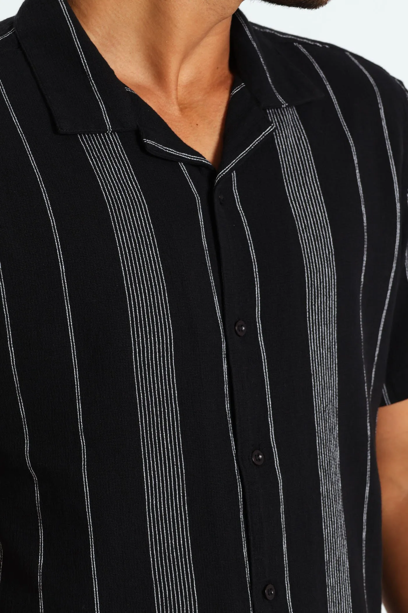 Thin Stripe Surf Interest Shirt - Black sold by Edgars product image thumbnail 4