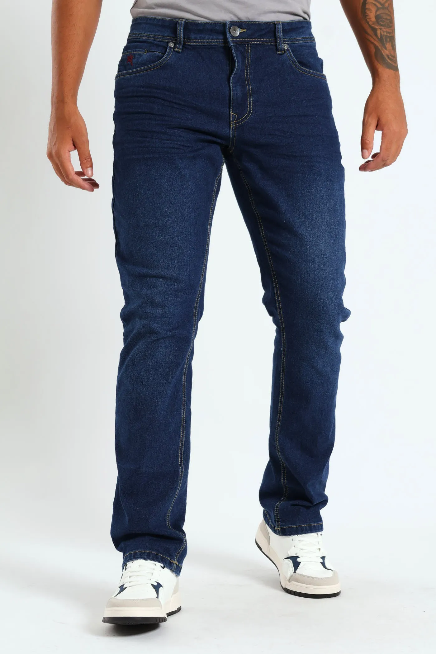 Alcazar Straight Leg Denim Jean - Med Wash sold by Edgars