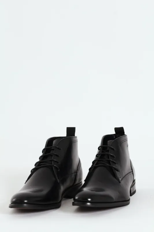 Lace Up Formal Boot - Black sold by Edgars