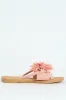 Moulded Thick Strap Mule With Flower Detail - Blush sold by Edgars