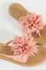 Moulded Thick Strap Mule With Flower Detail - Blush sold by Edgars