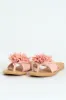 Moulded Thick Strap Mule With Flower Detail - Blush sold by Edgars