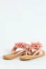 Moulded Thick Strap Mule With Flower Detail - Blush sold by Edgars