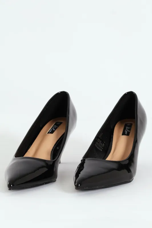Patent Kitten Court Heel - Black sold by Edgars 