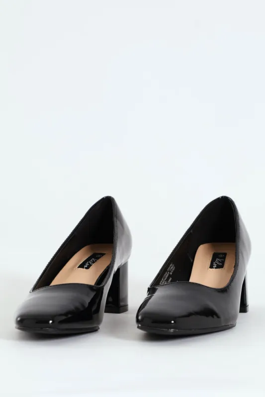 Block Court Heel - Black sold by Edgars 