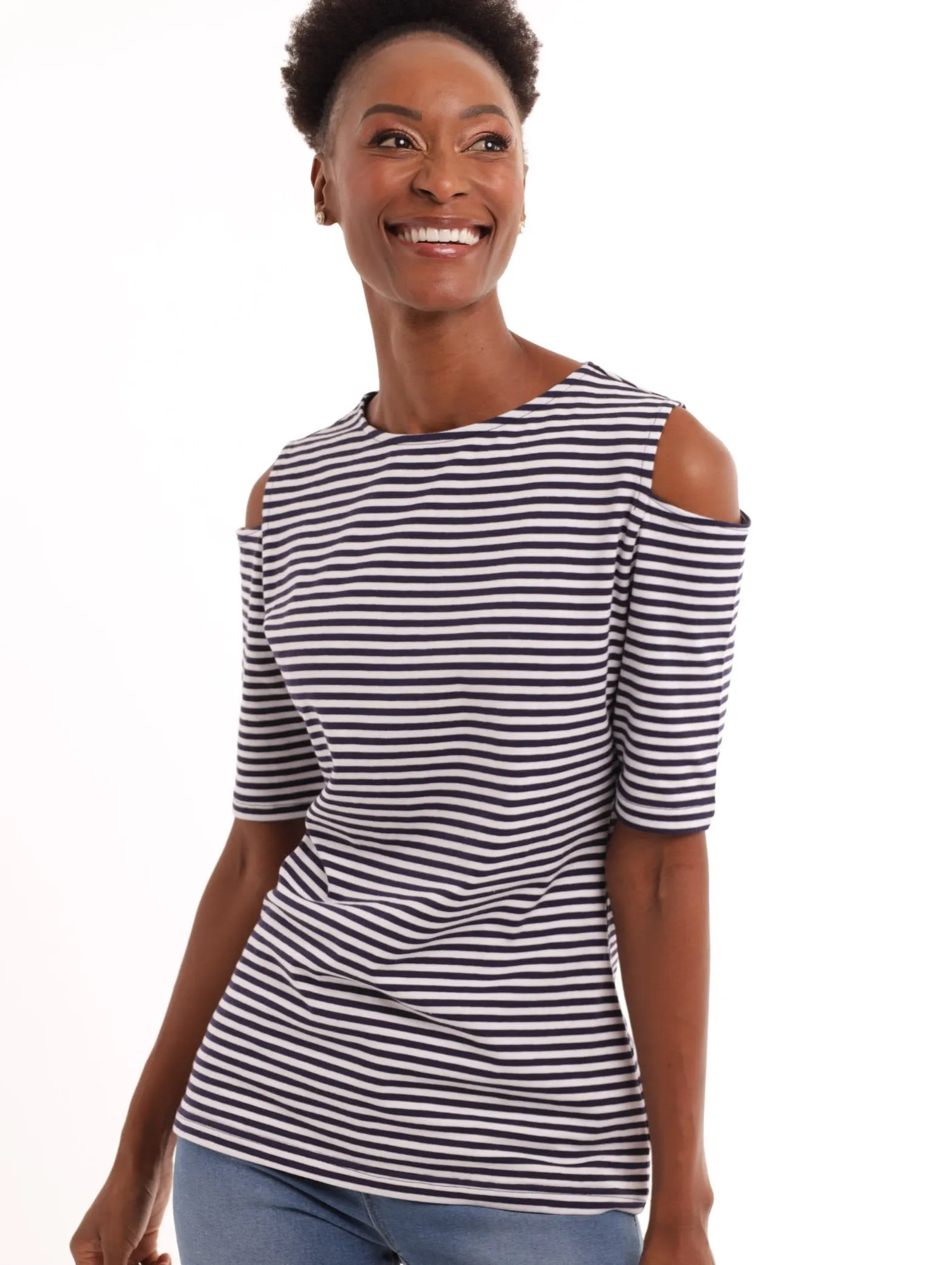 Ladies Cold Shoulder Top sold by Edgars