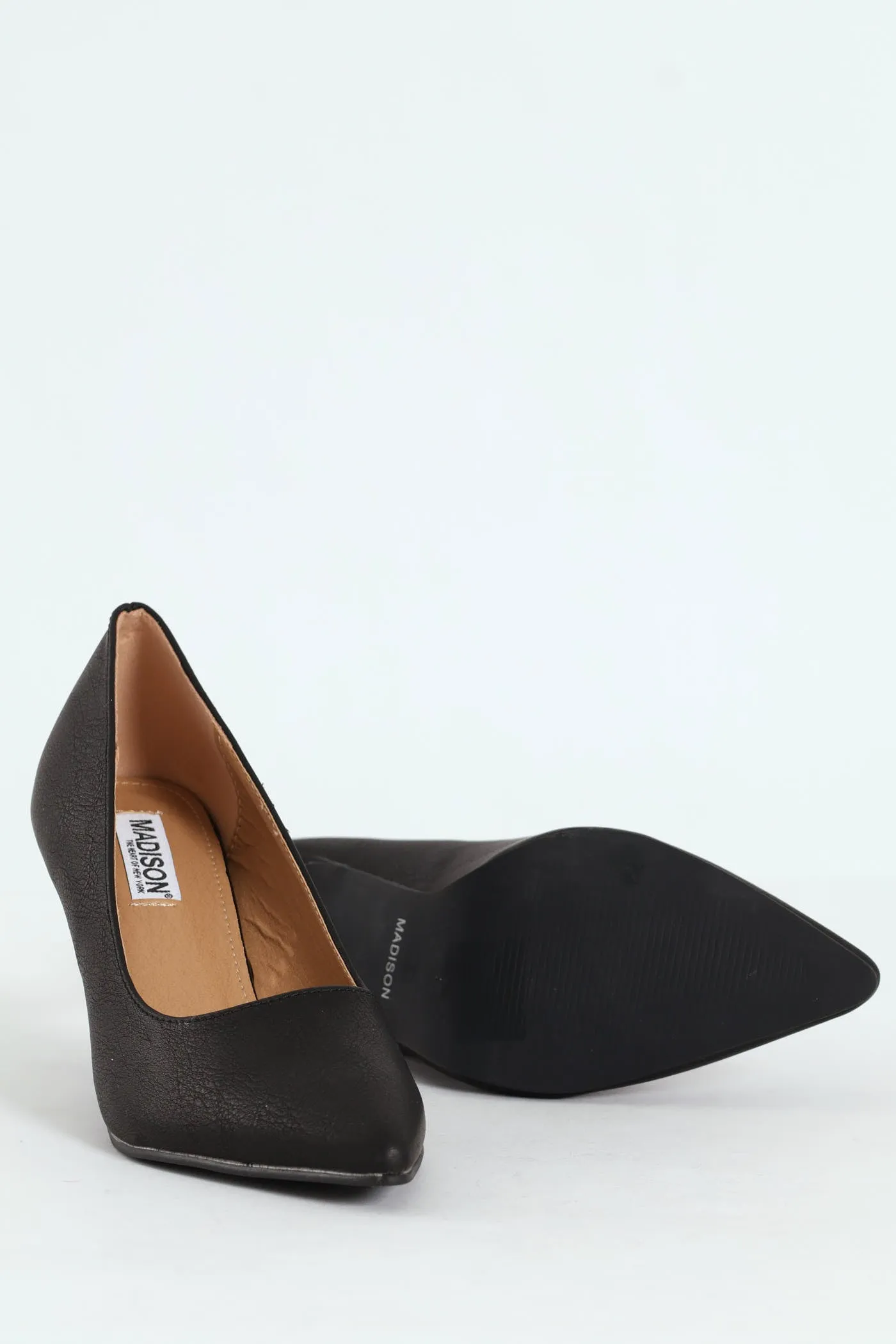 Madison Pointed Toe Stiletto Court Heel - Black sold by Edgars