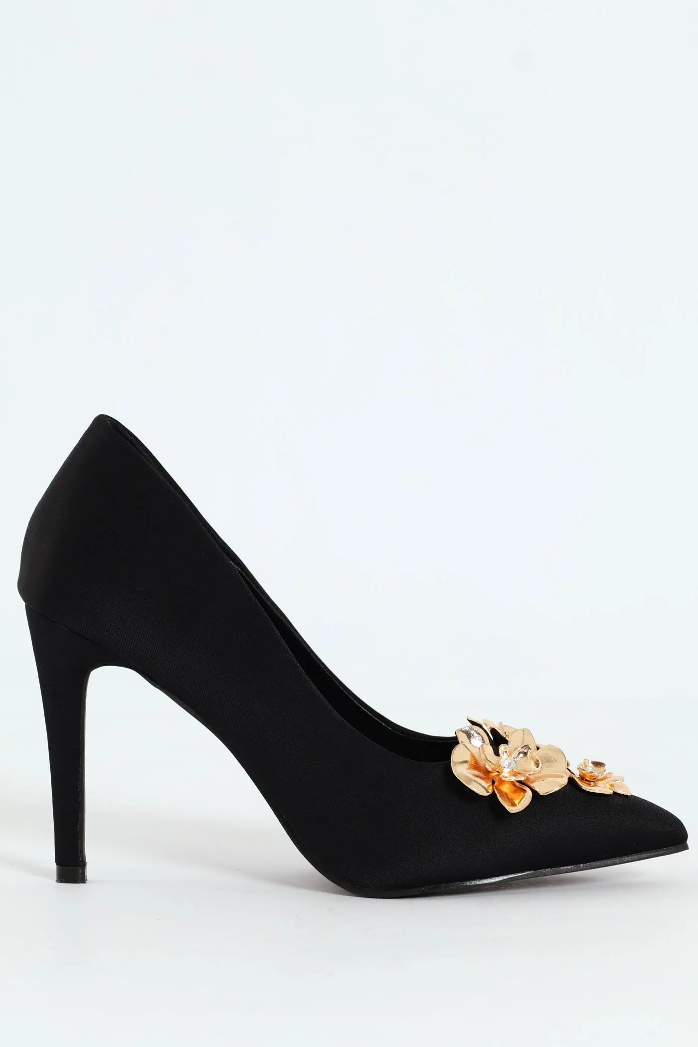 Jewelled Trimmed Court Heel - Black sold by Edgars product image thumbnail 4