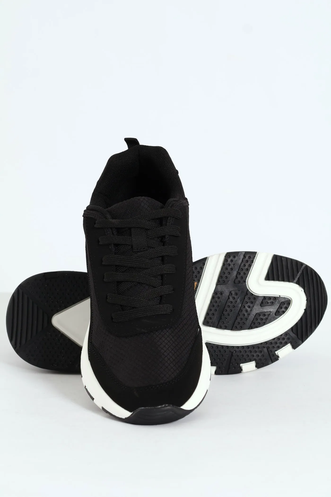 Trainer With Heel Insert On Sole - Black sold by Edgars