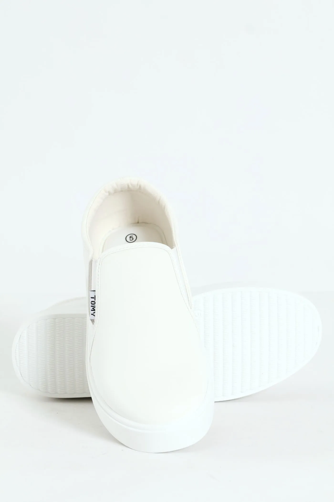 Parker Side Gusset Slip On - White sold by Edgars