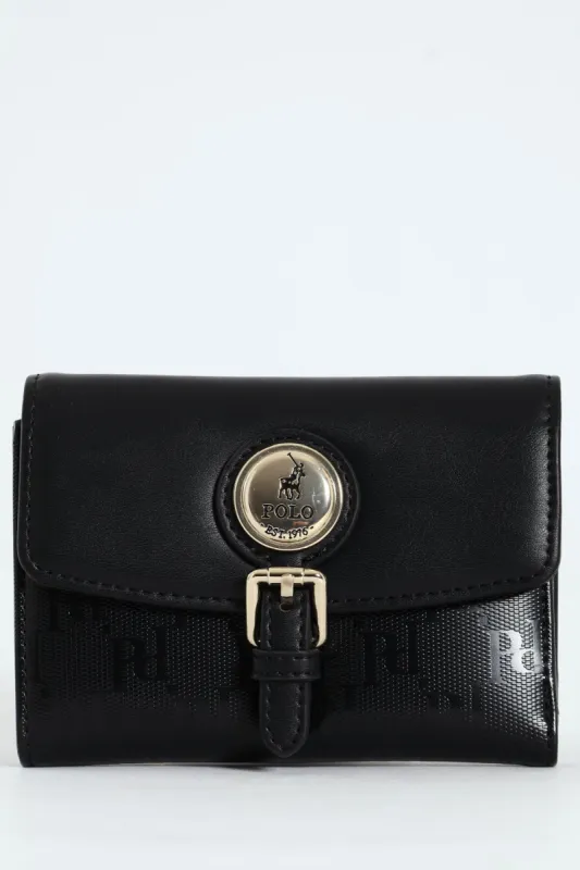 Savoy Compact Trifold Purse - Black sold by Edgars