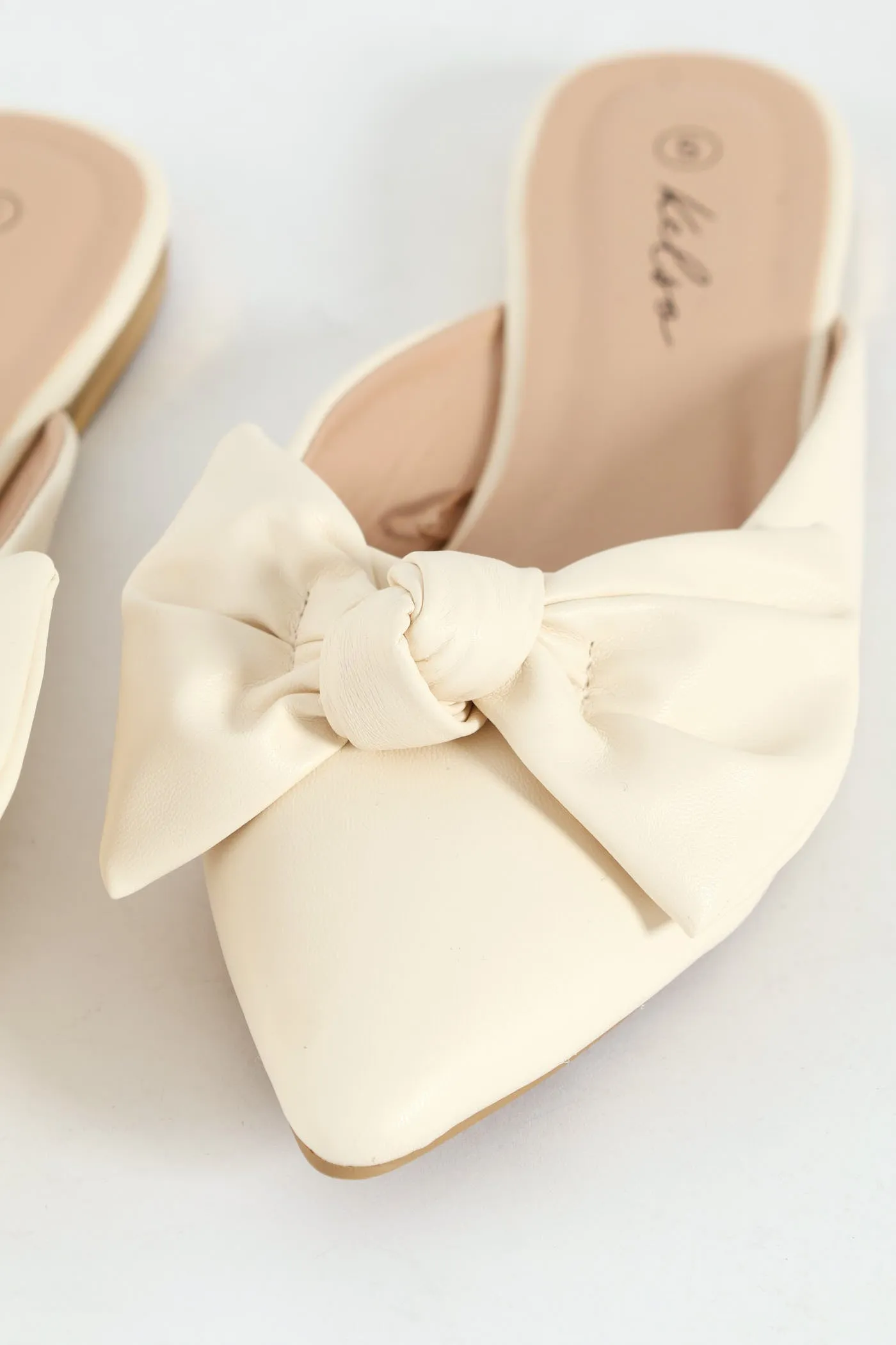 Soft Big Bow Push In Mule - Stone sold by Edgars product image thumbnail 2