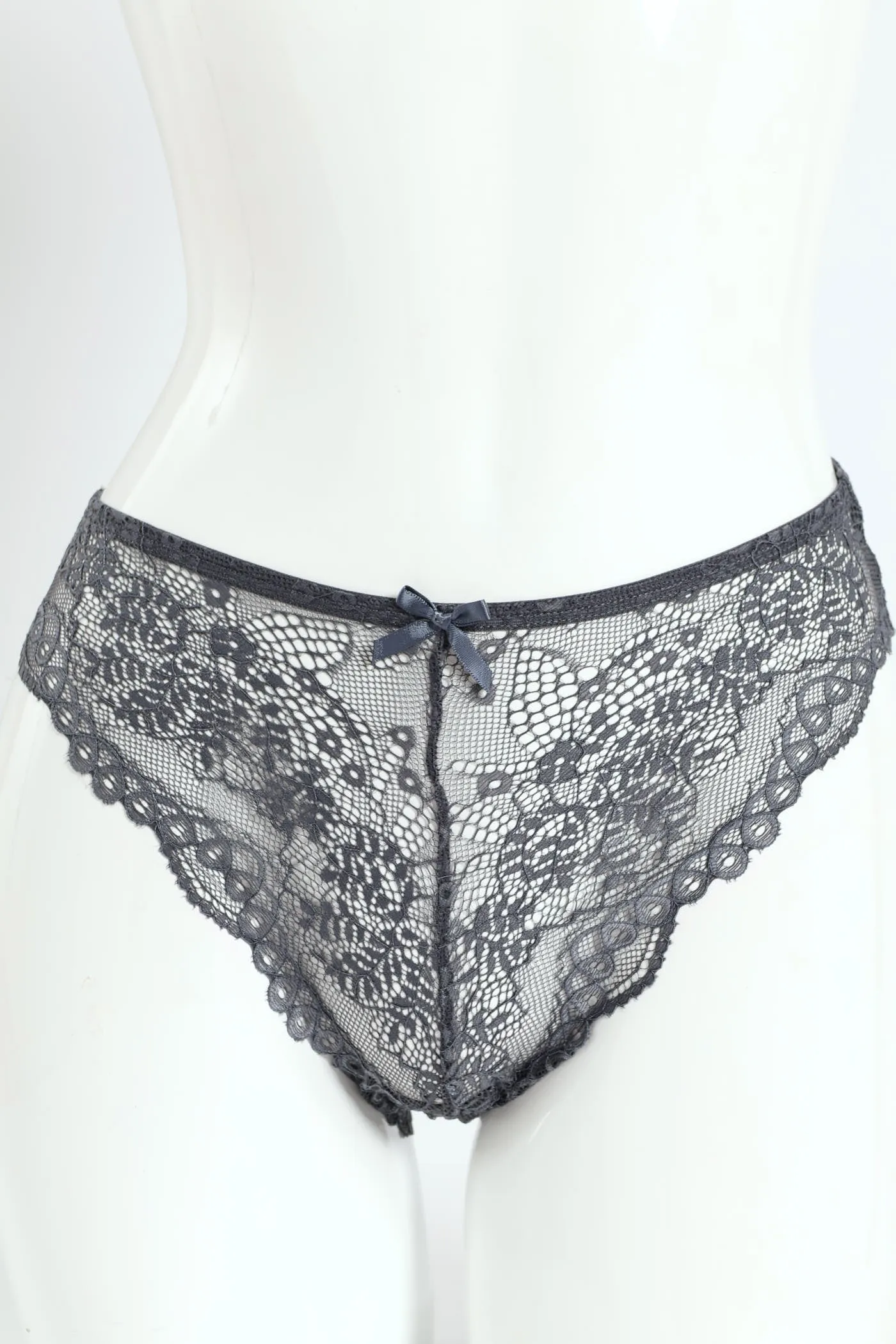Full Lace Brazilian Panty - Slate sold by Edgars