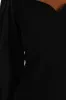 Sweetheart Neckline Shimmer Combo Blouse - Black sold by Edgars