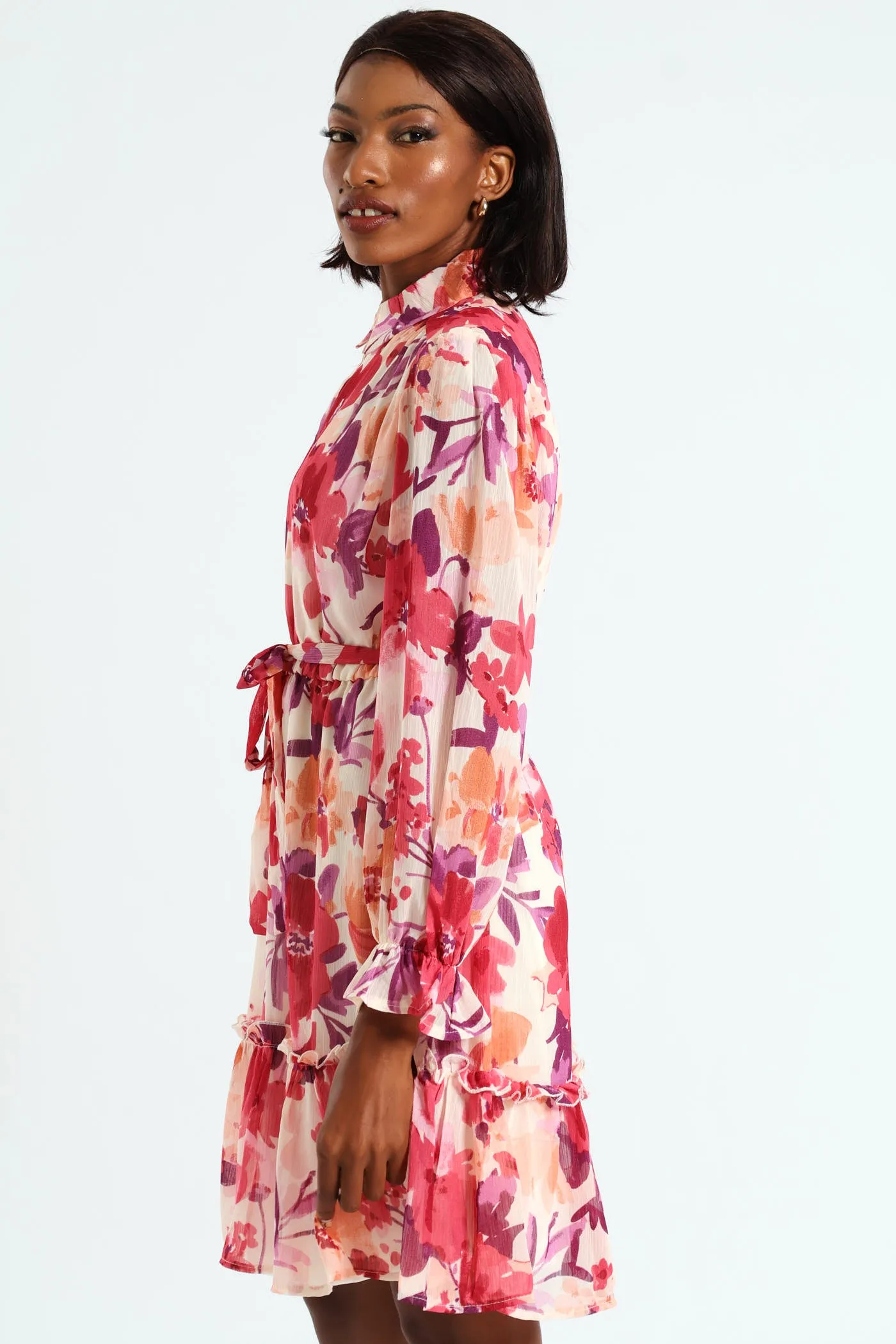 Button Through Frill Hem Tea Dress - Cream sold by Edgars product image thumbnail 2