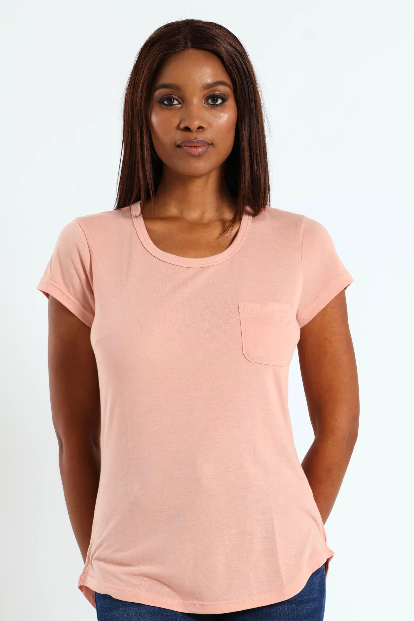 Plain Pocket Tee - Blush sold by Edgars