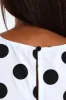 Puff Sleeve Polka Dot Poplin Midaxi Dress - White/Black sold by Edgars 