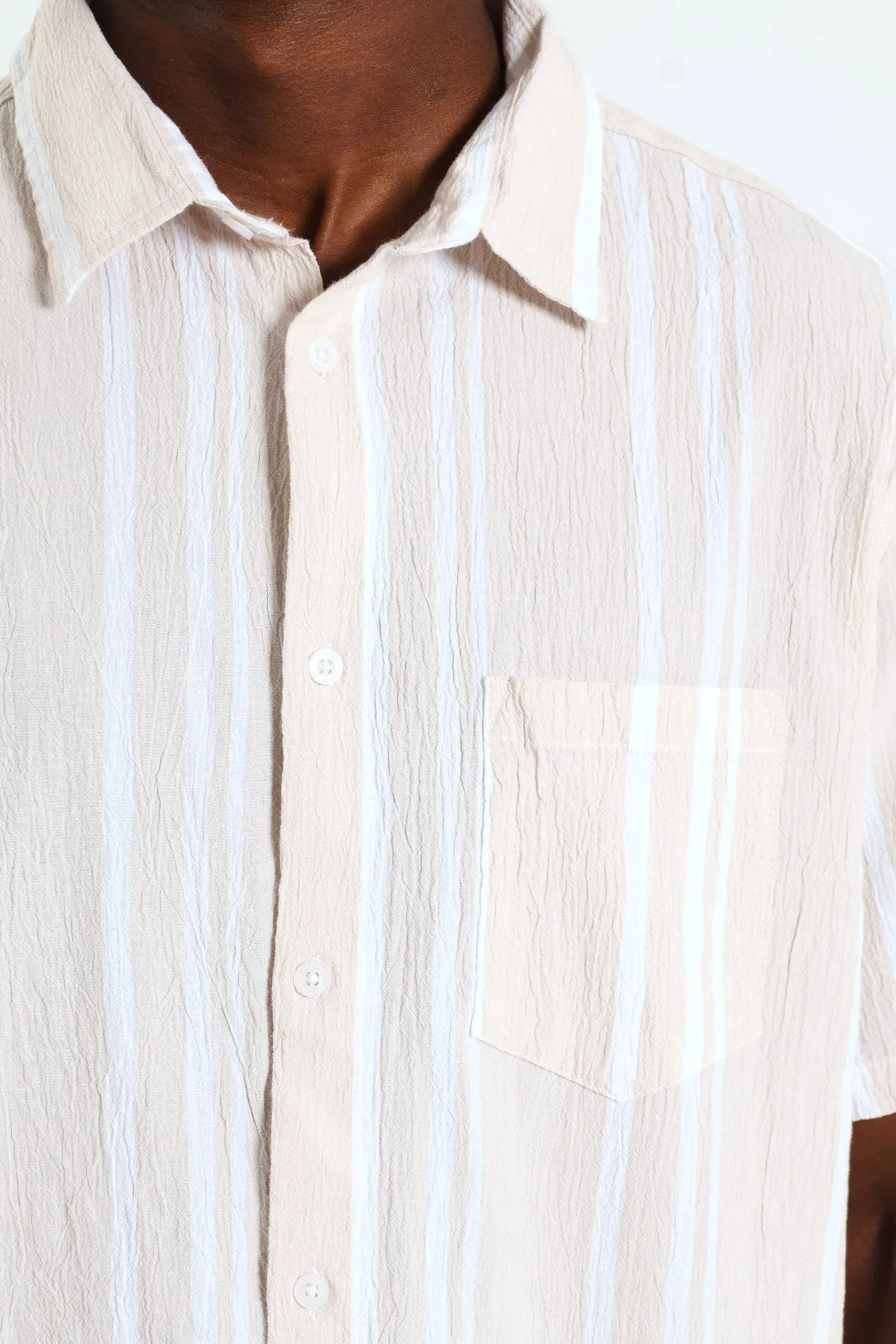 Short Sleeve Stripe Shirt - Off White sold by Edgars product image thumbnail 4