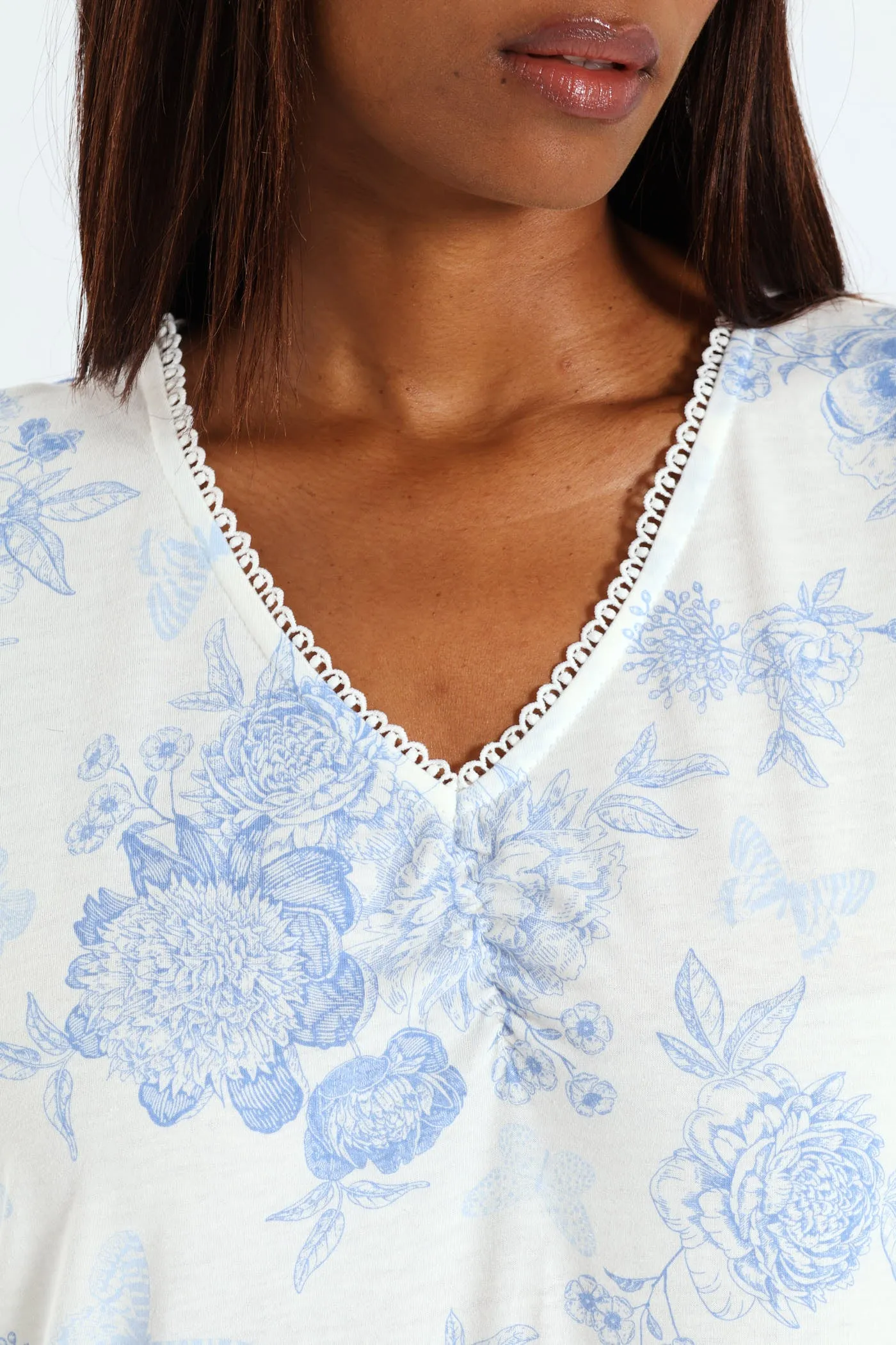 Longer Length Knit Butterfly Nightie - White sold by Edgars product image thumbnail 4