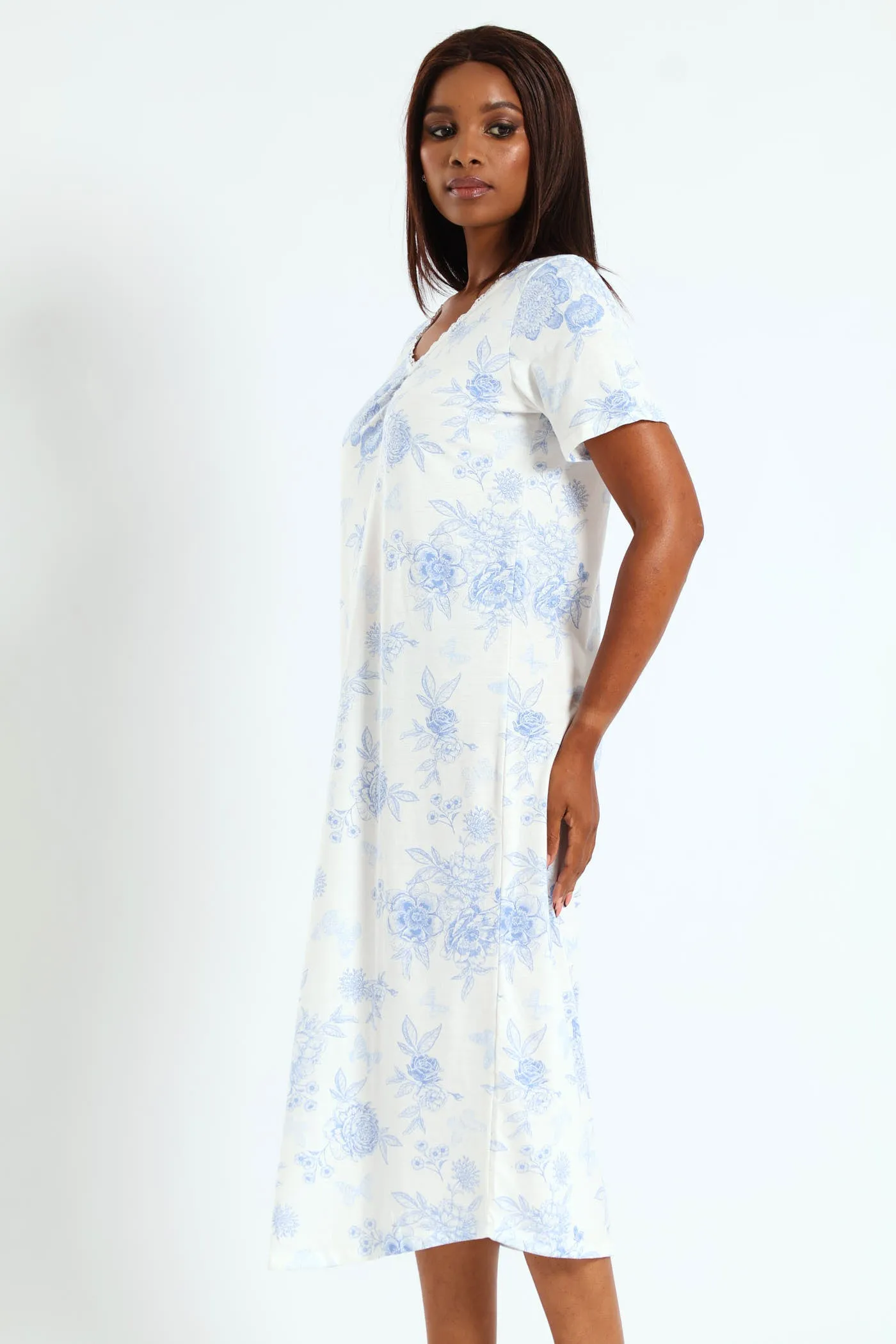 Longer Length Knit Butterfly Nightie - White sold by Edgars product image thumbnail 2