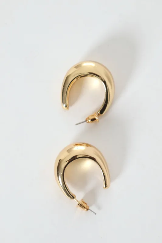 Chubby Hoop Earrings - Gold sold by Edgars