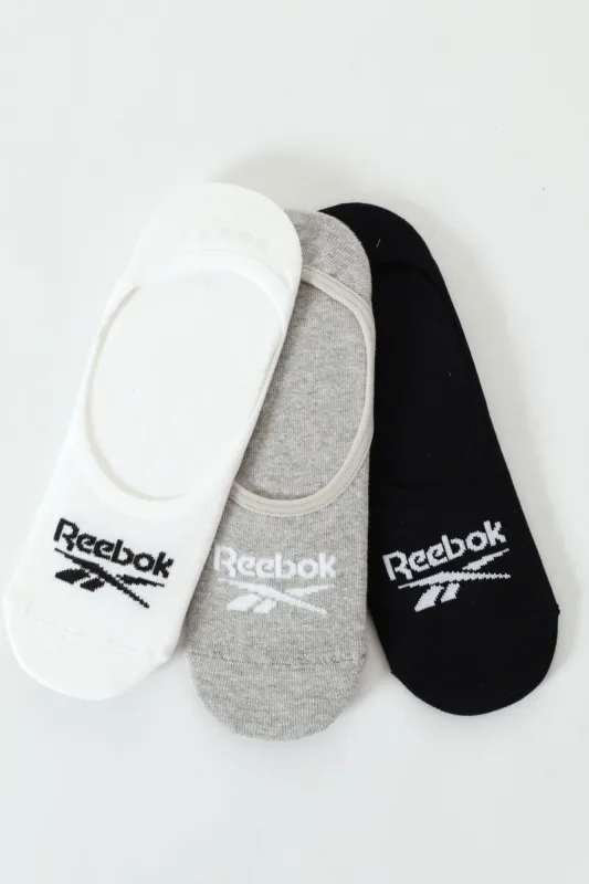3 Pack Sport No Show Socks - White/Black/Grey sold by Edgars
