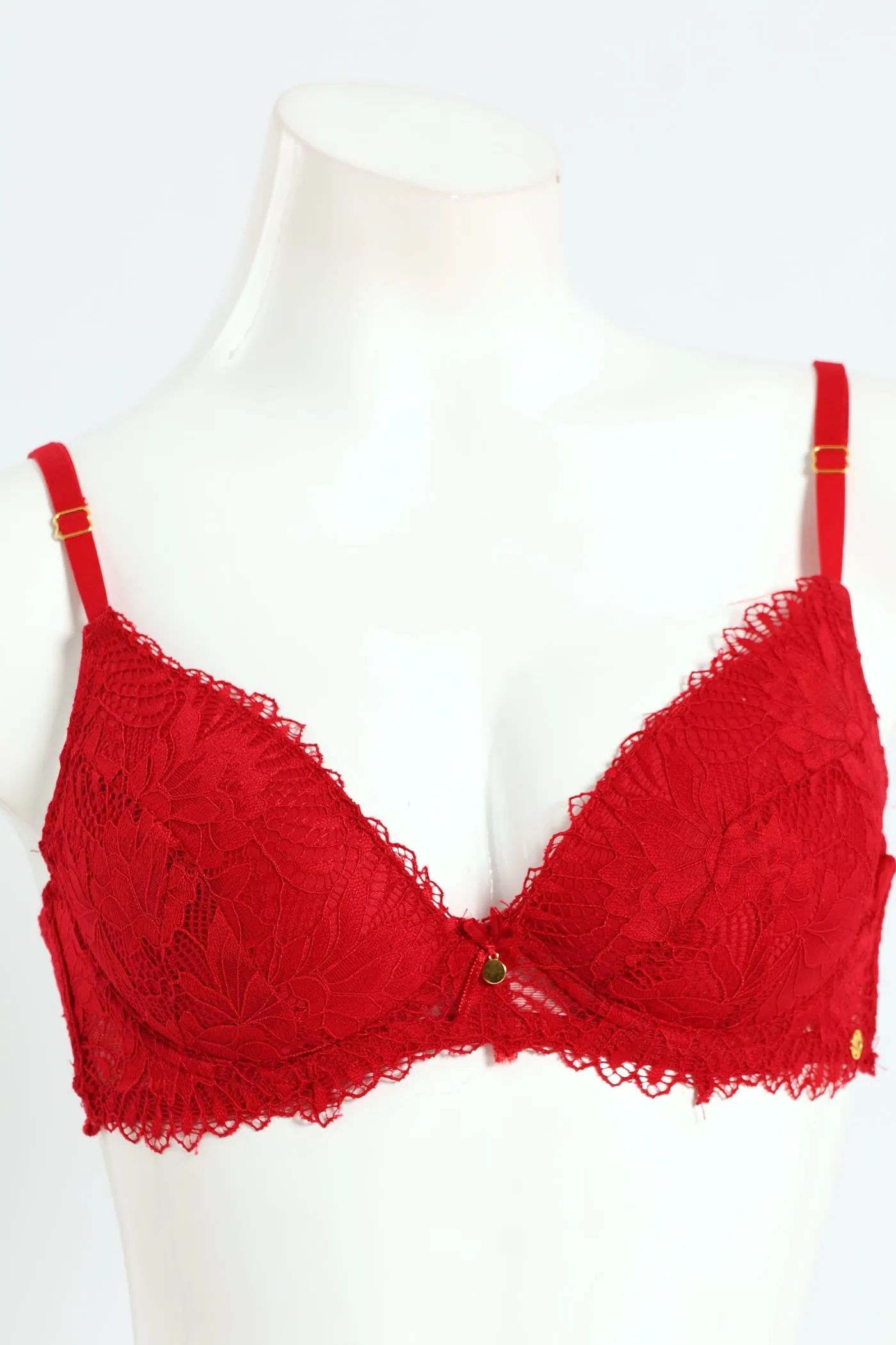 Single Galloon Lace T-Shirt Bra - Red sold by Edgars