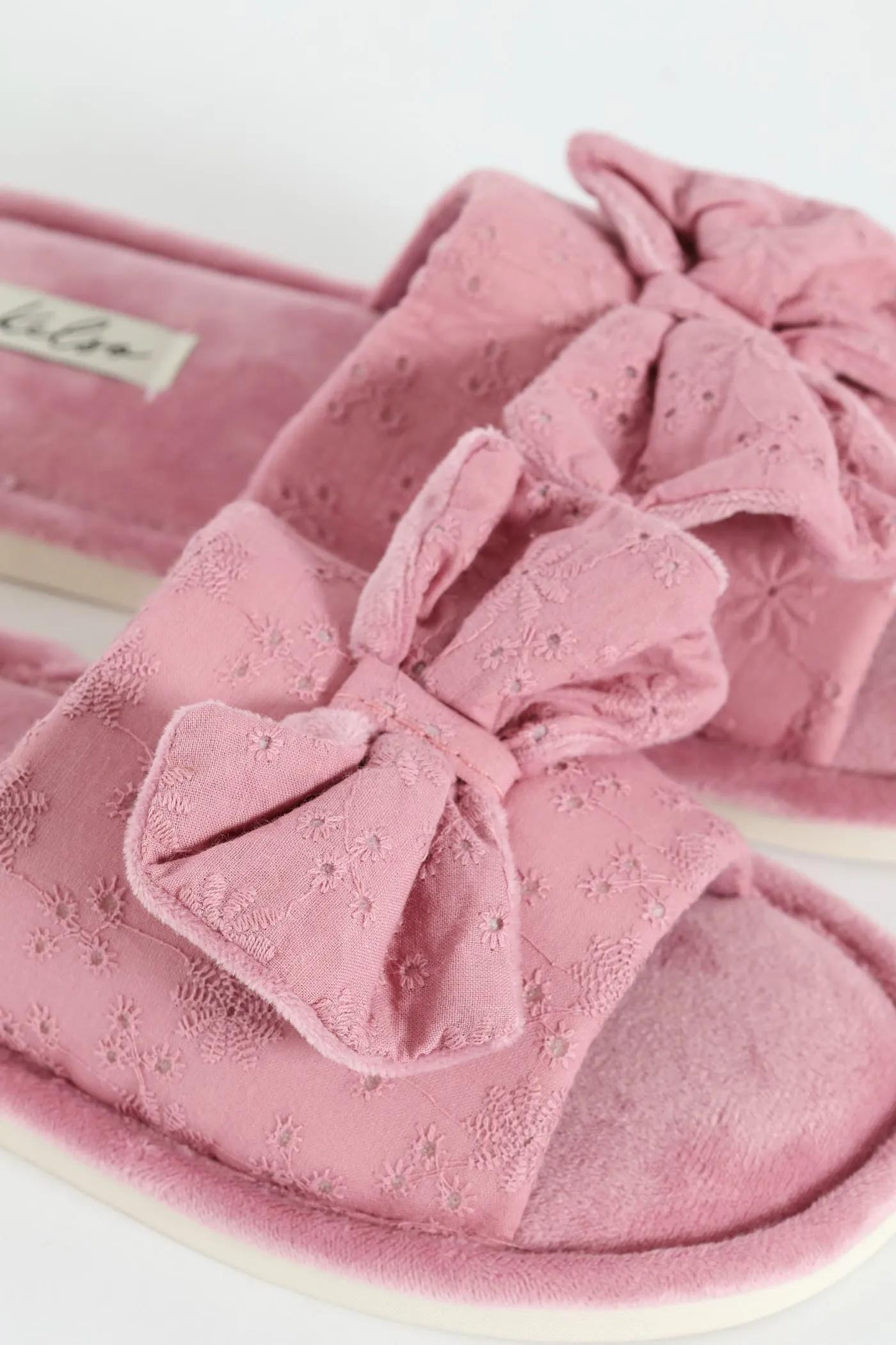 Anglaise Mule Slipper With Bow Detail - Mauve sold by Edgars product image thumbnail 2