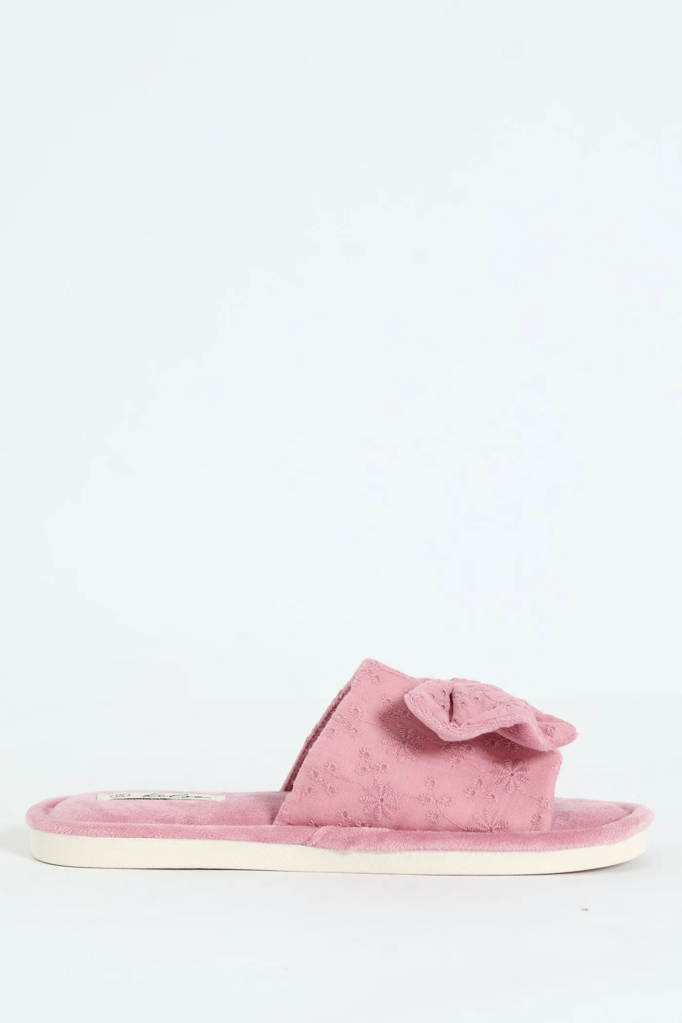 Anglaise Mule Slipper With Bow Detail - Mauve sold by Edgars product image thumbnail 3